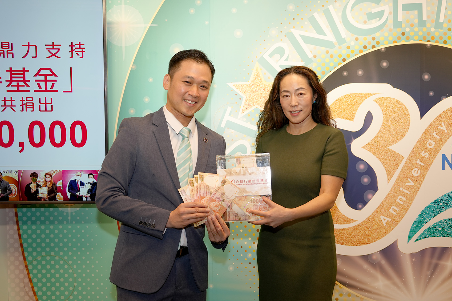 恭賀從李卓霖先生星級百萬富翁遊戲贏取HK$10,000獎金並與公司合共捐助HK$10000予「心晴行動慈善基金」